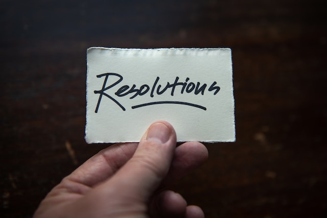 Note saying "resolutions"